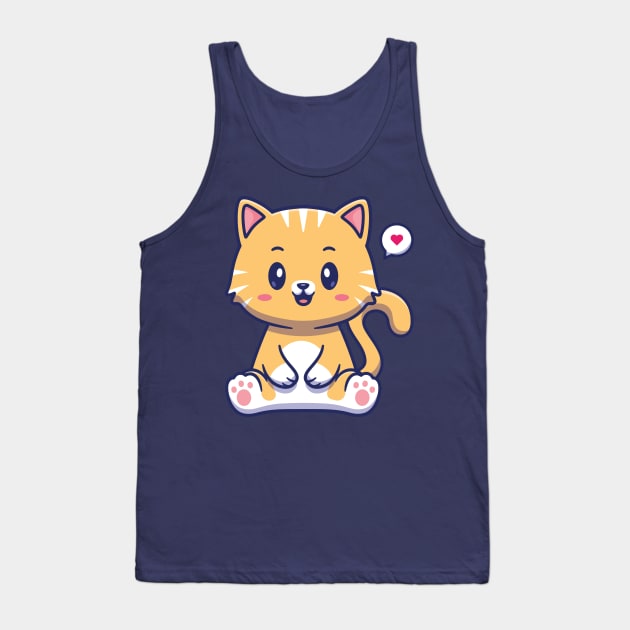 Feline Love: Sweet Charm in Every Purr Tank Top by DogsandCats